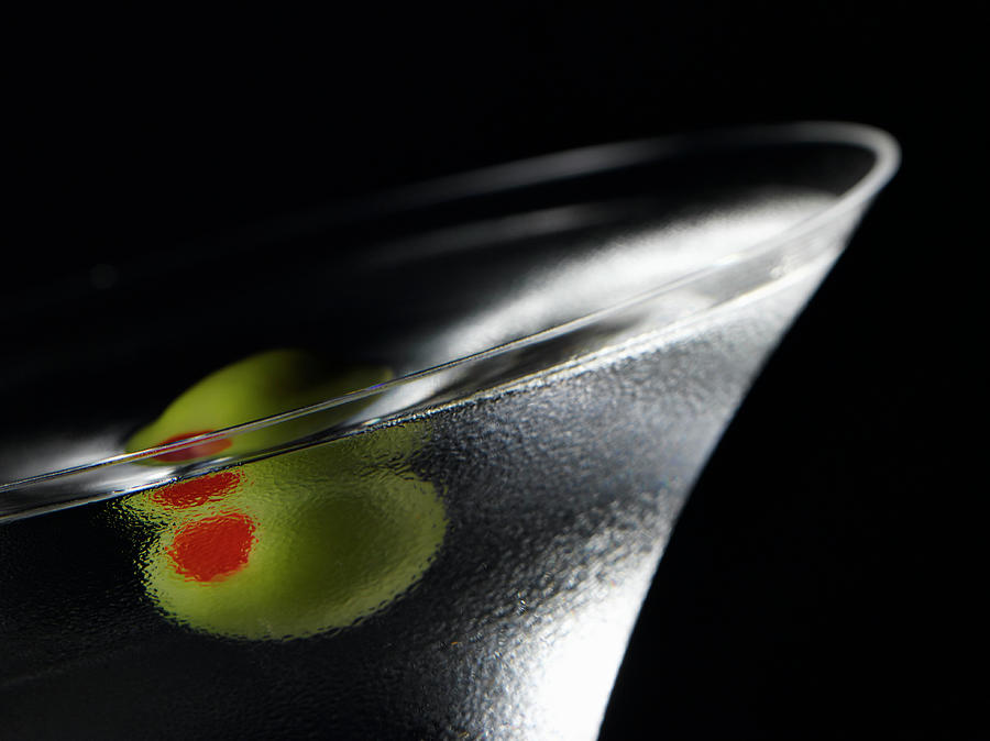 Martini With An Olive Photograph by Mark Loader