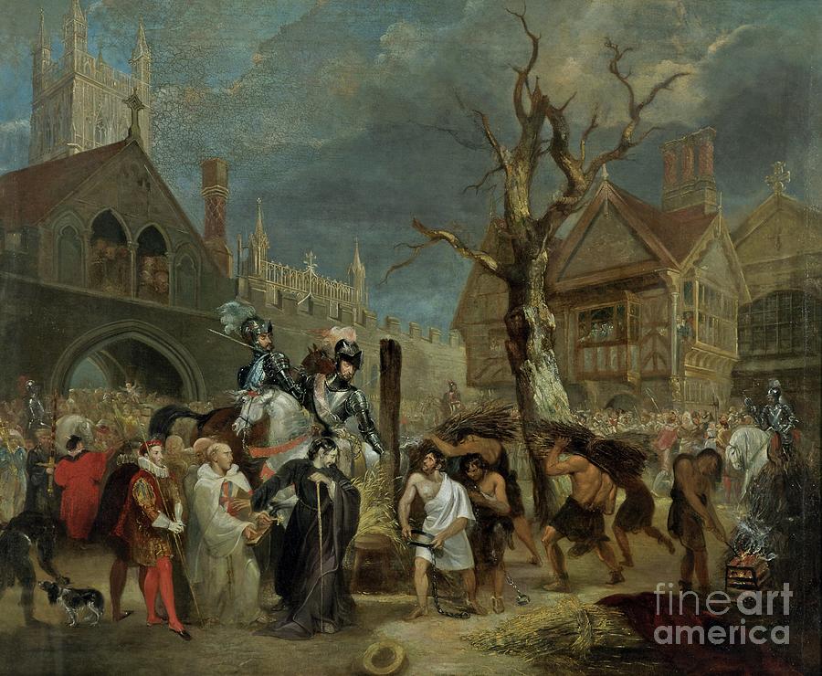 Martyrdom Of Bishop Hooper Painting by Michael William Sharp