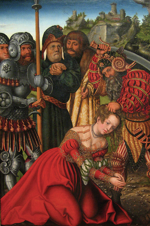 Martyrdom of Saint Barbara Painting by Lucas Cranach the Elder Martyrdom of Saint Barbara Painting by Lucas Cranach the Elder