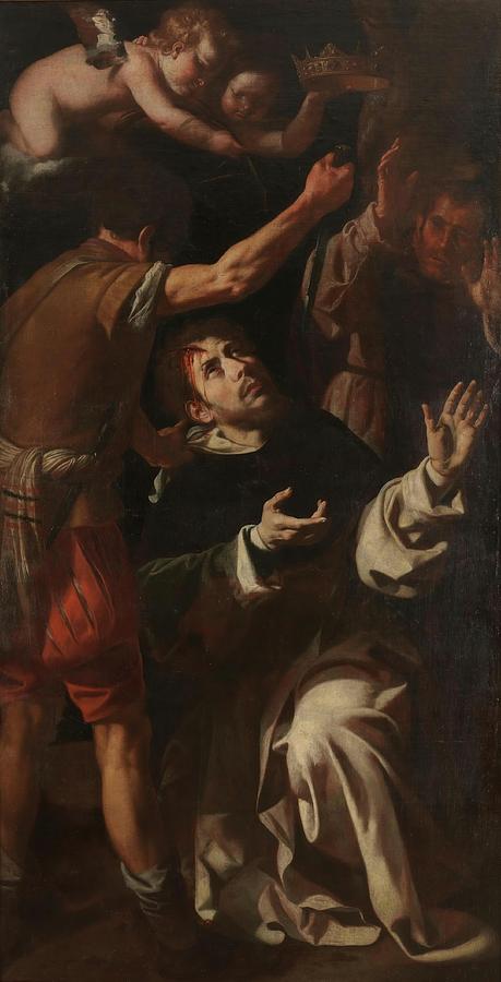 Martyrdom of Saint Peter Martyr. Ca. 1650. Oil on canvas. Painting by Jeronimo Jacinto de Espinosa -1600-1667-