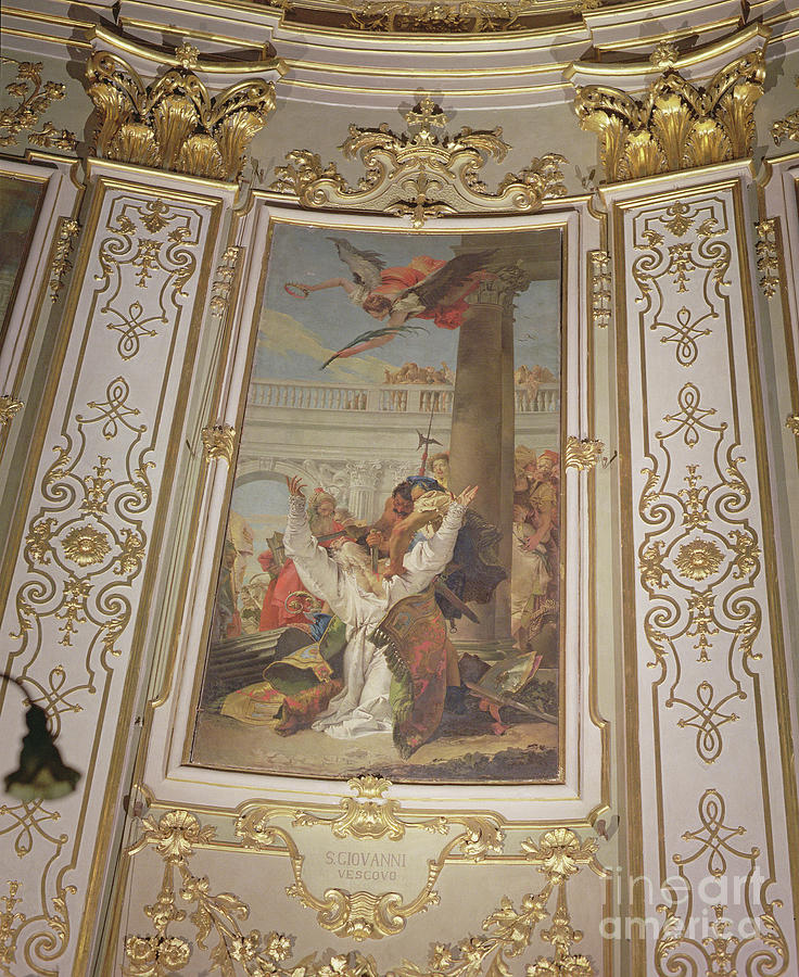 Martyrdom Of St. John, Bishop Of Bergamo Painting by Giovanni Battista Tiepolo