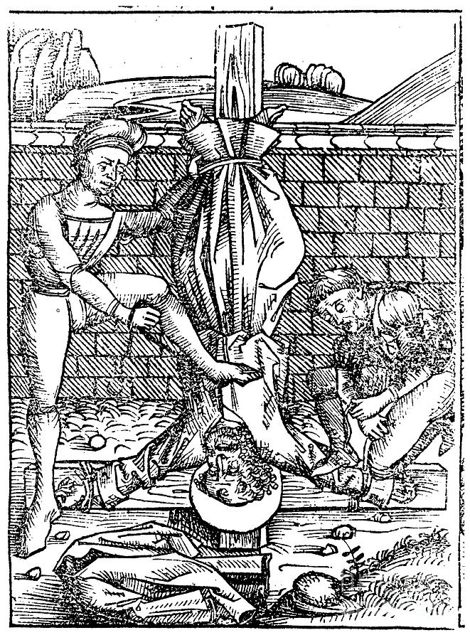 Martyrdom Of St Peter, Rome, C64 1493 Drawing by Print Collector