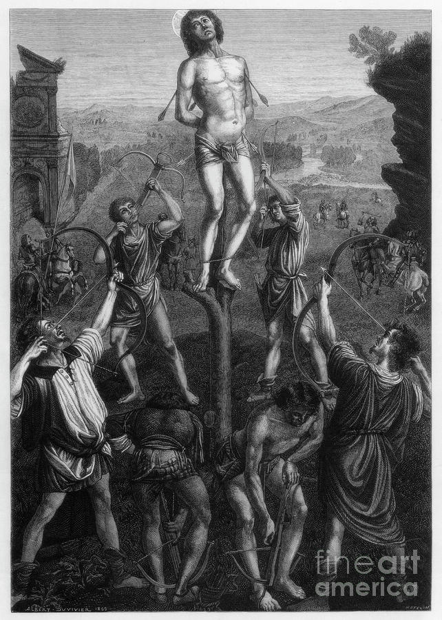 Martyrdom Of St Sebastian, 1473-1475 Drawing by Print Collector
