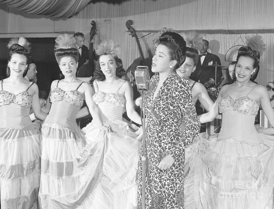 Marva Louis Singing With Backup Singers Photograph by Bettmann