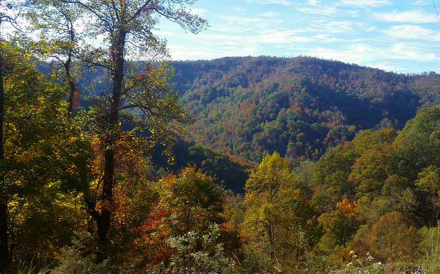 Marvelous Autumn Mountain  Mixed Media by Ally White