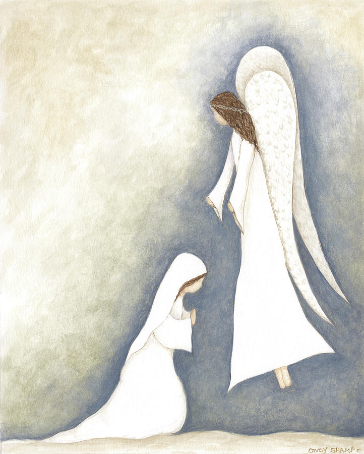 Mary And Angel Painting by Cindy Shamp - Fine Art America