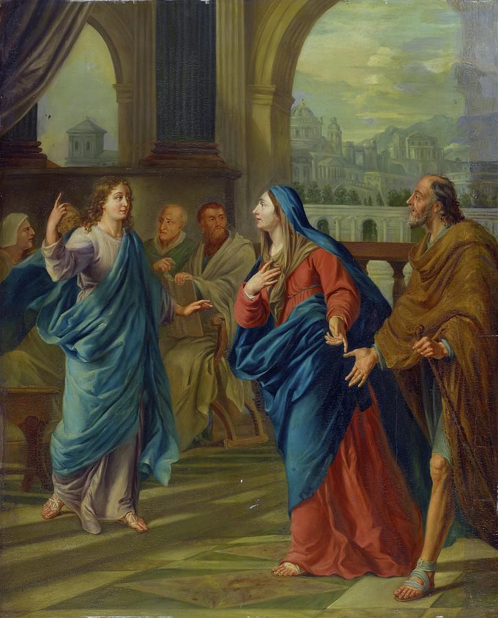 Mary And Joseph Find The Twelve-year-old Jesus In The Temple Painting by Unknown