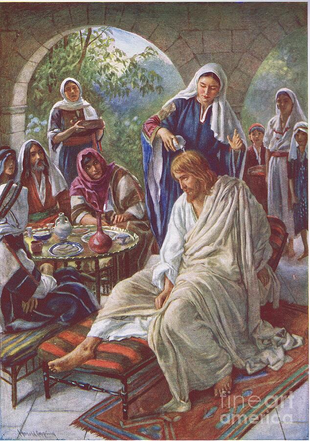 Mary Anointing Jesus Illustration From Pictures That Teach The Crown ...