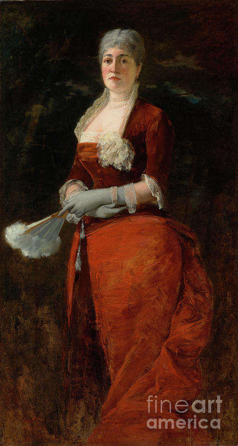 Mary E Goddard, 1879 By Frank Duveneck Painting by Frank Duveneck