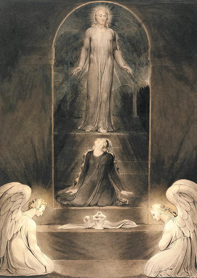 William Blake Painting - Mary Magdalen at the Sepulchre - Digital Remastered Edition by William Blake