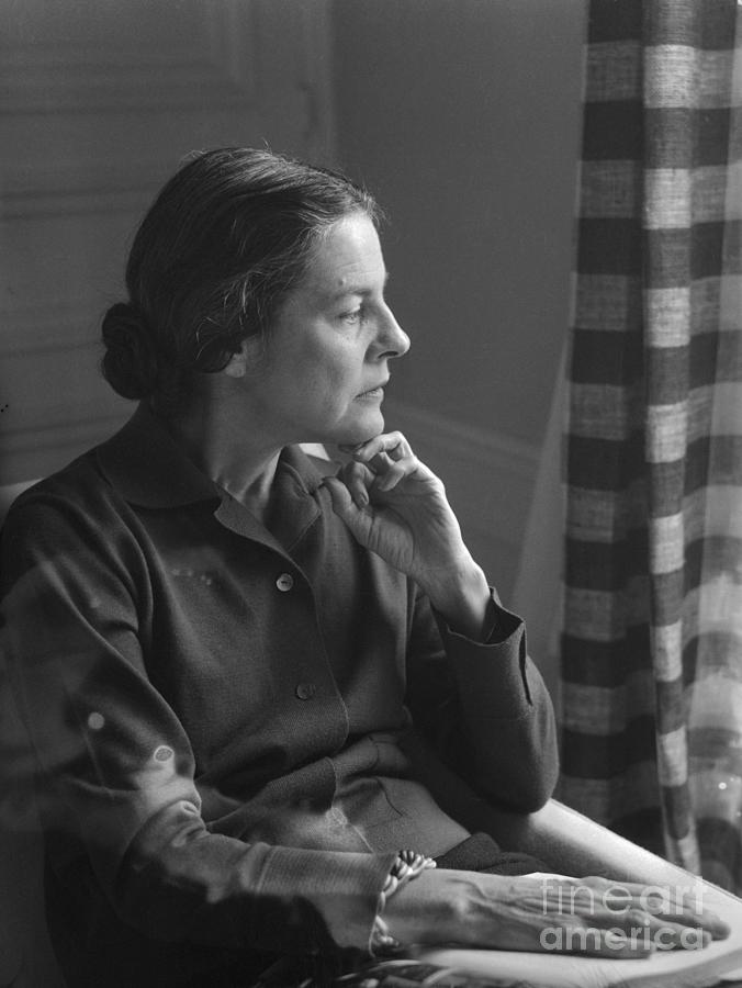 Mary Mccarthy In A Studious Pose by Bettmann