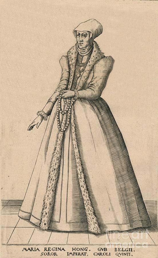 Mary Of Austria Drawing by Print Collector