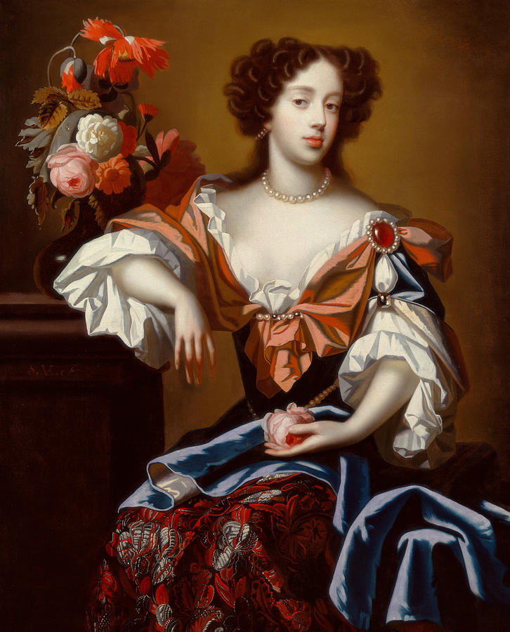 Mary of Modena Painting by Simon Verelst
