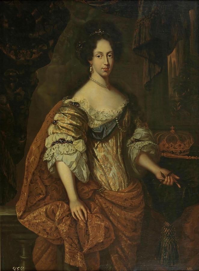 Mary of Modena, wife of James II. XVIII century. Oil on canvas. Painting by Anonymous
