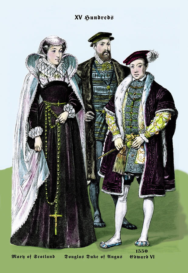 Mary Of Scotland, Douglas Duke Of Angus, And Edward VI, 14th Century ...