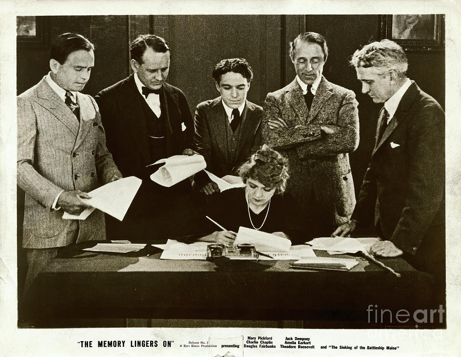Mary Pickford Signing United Artists Photograph by Bettmann