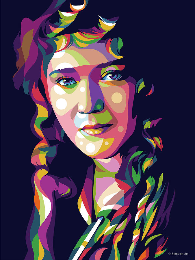 Mary Digital Art - Mary Pickford by Stars on Art Mary Digital Art - Mary Pickford by Stars on Art
