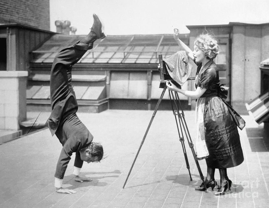 Mary Pickford Taking Fairbanks Picture Photograph by Bettmann