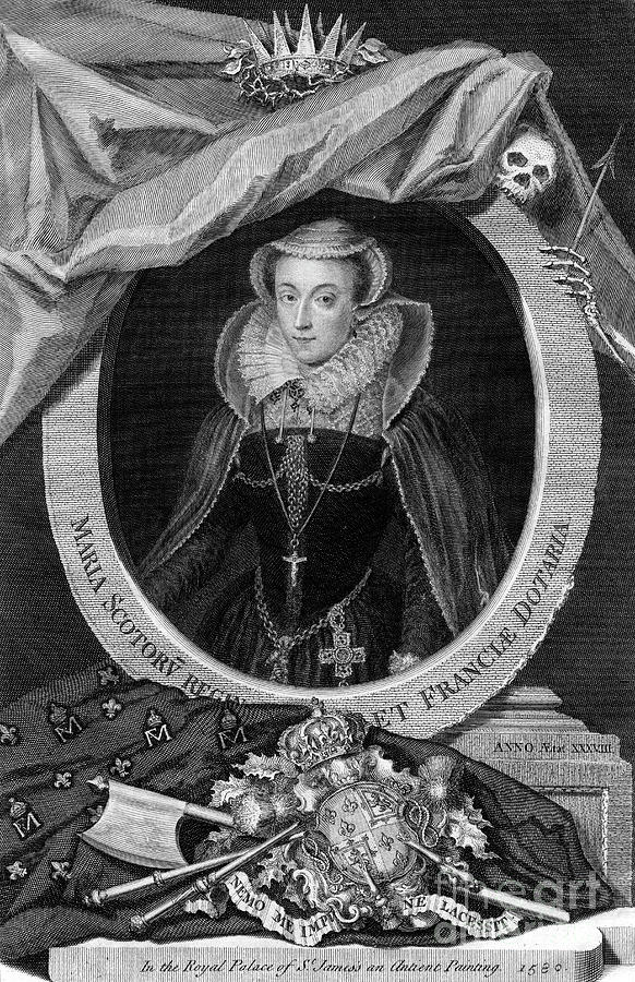 Mary, Queen Of Scots, 1735.artist Drawing by Print Collector