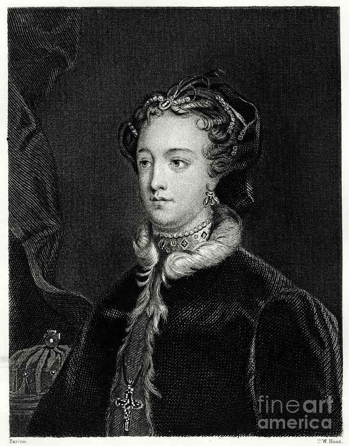 Mary Stuart, Queen Of The Scots, 1860 Drawing by Print Collector