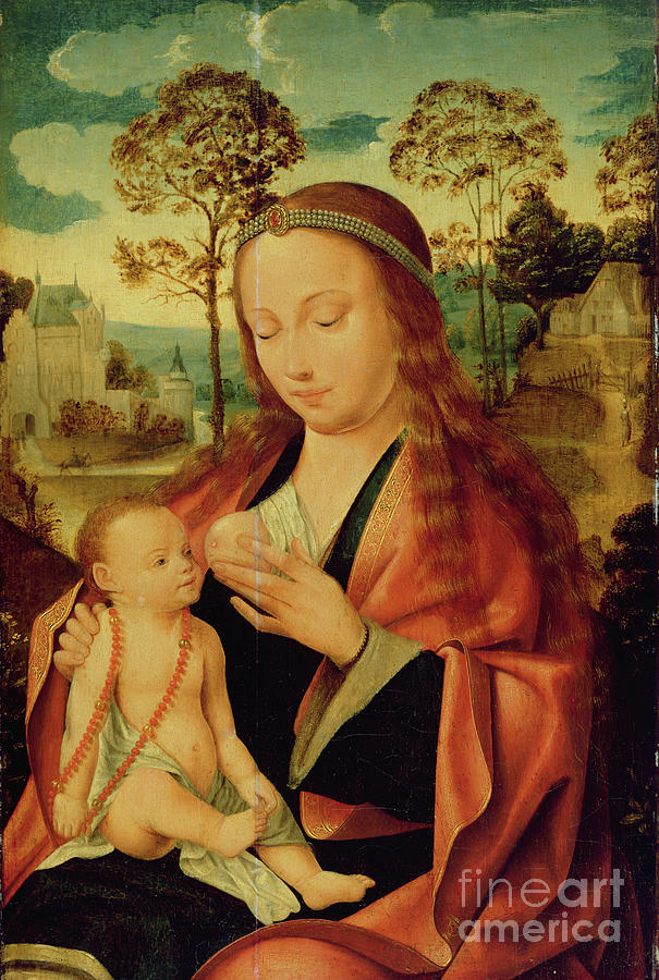 Mary With The Christ Child, Early 16th Century Painting by Dutch School ...