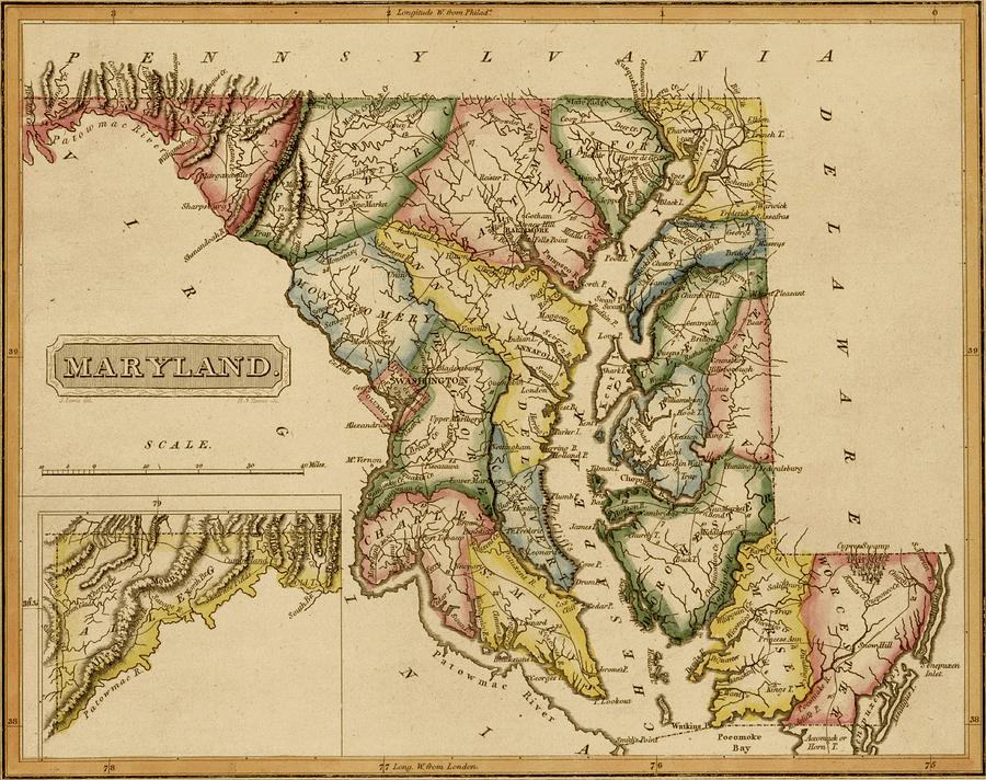 Maryland - 1817 Painting by Unknown Maryland - 1817 Painting by Unknown