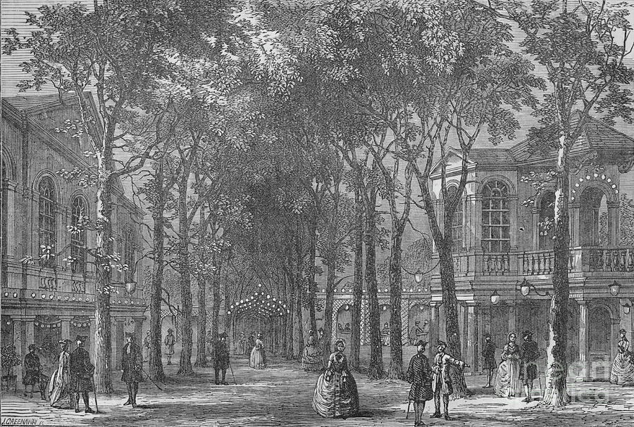 Marylebone Gardens, Westminster Drawing by Print Collector