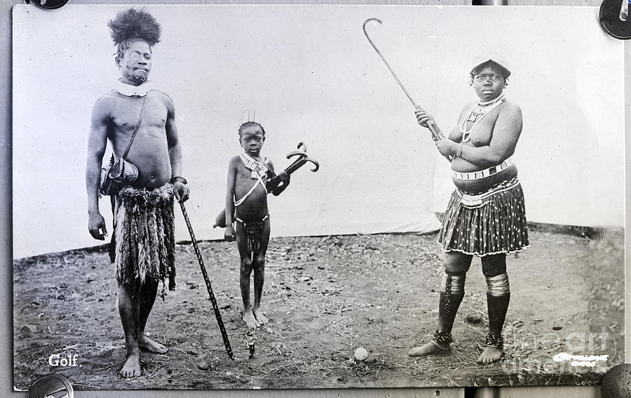 Masai Family Playing Golf With Canes Photograph by Bettmann