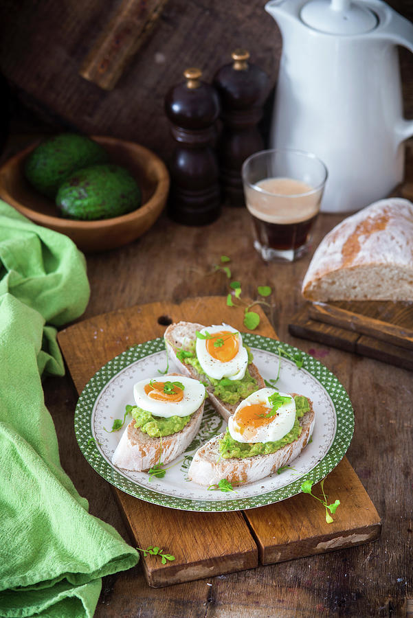 Mashed Avocado Ans Bolied Egg Toast Photograph by Irina Meliukh
