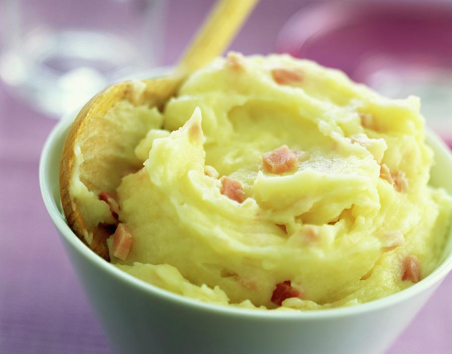 Mashed Potatoes Mixed With Mozzarella And Diced Ham Photograph by Roulier-turiot