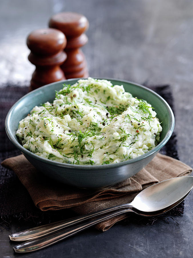 Mashed Potatoes With Fennel And Dill Photograph by Gareth Morgans