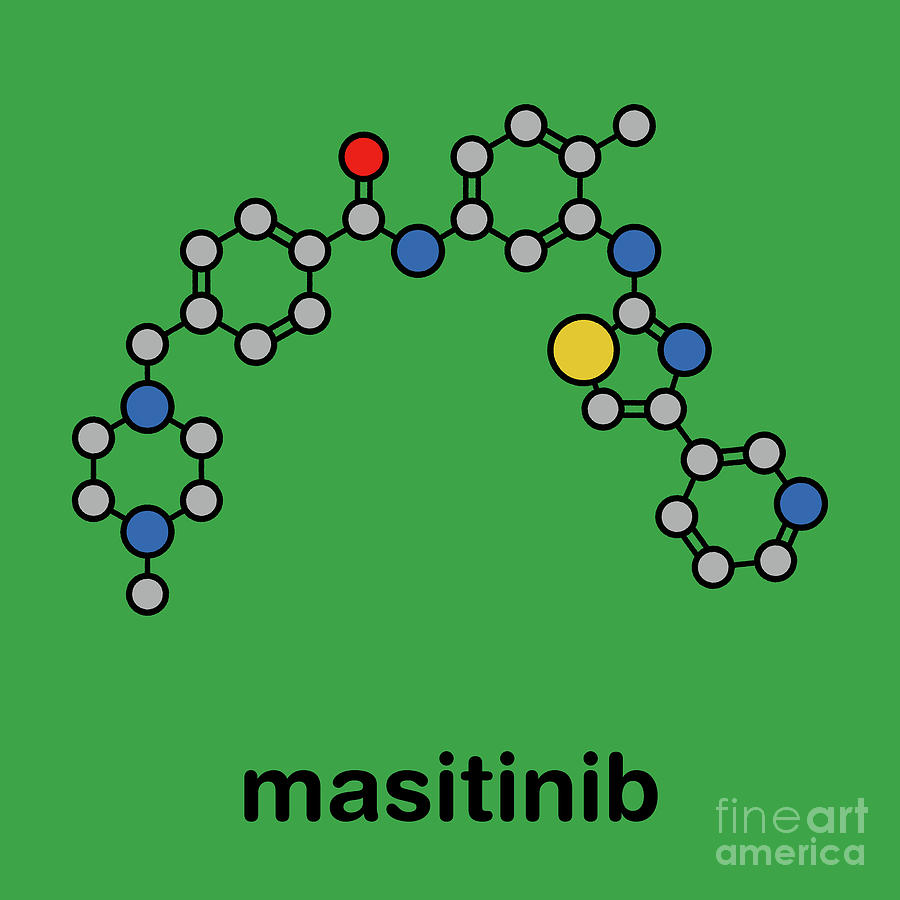 Wildlife Photograph - Masitinib Cancer Drug Molecule by Molekuul/science Photo Library
