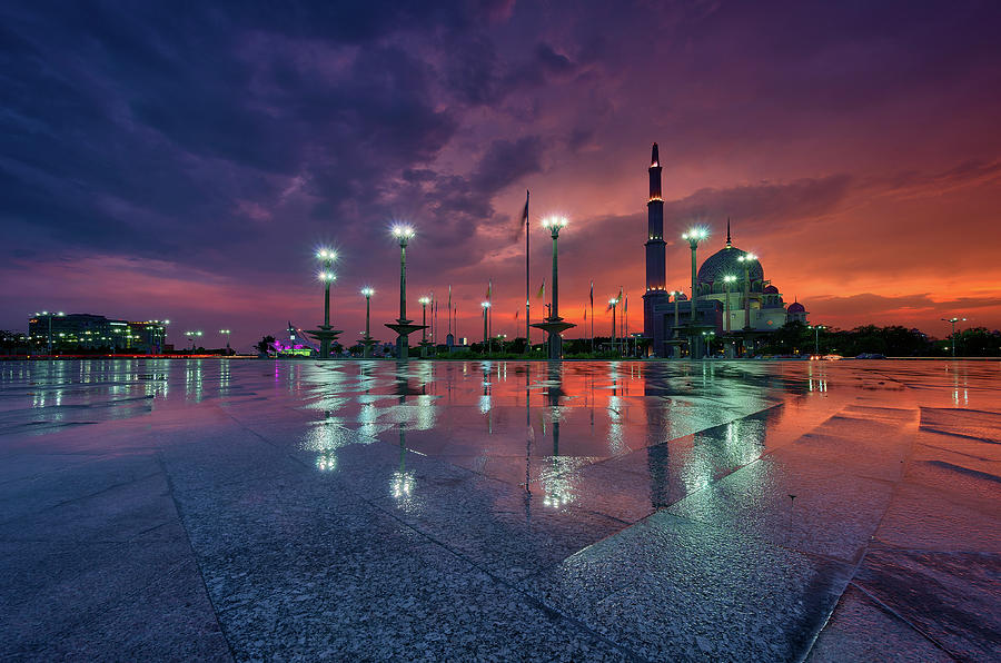 Masjid Putra Sunset Photograph by Copyright © 2013 Nur Ismail Photography.all Rights Reserved