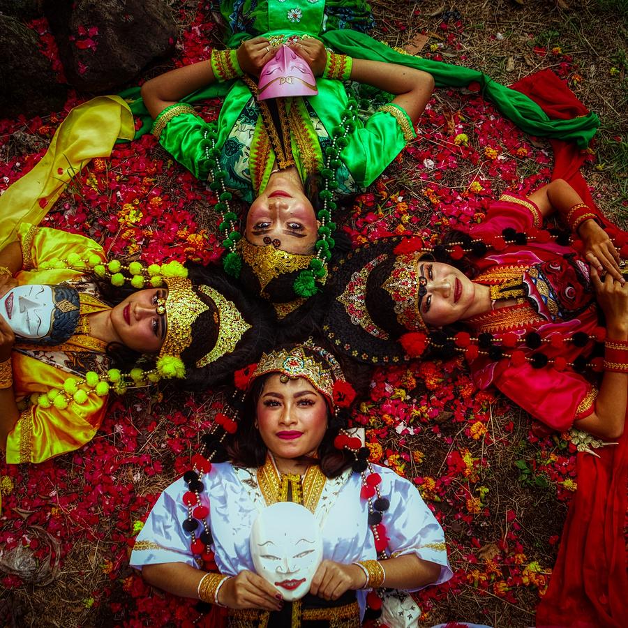 Mask Dancers Photograph by Agus Adriana