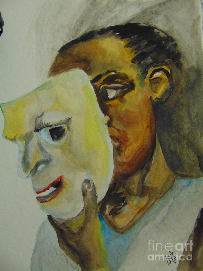 Mask of Dunbar Painting by Saundra Johnson