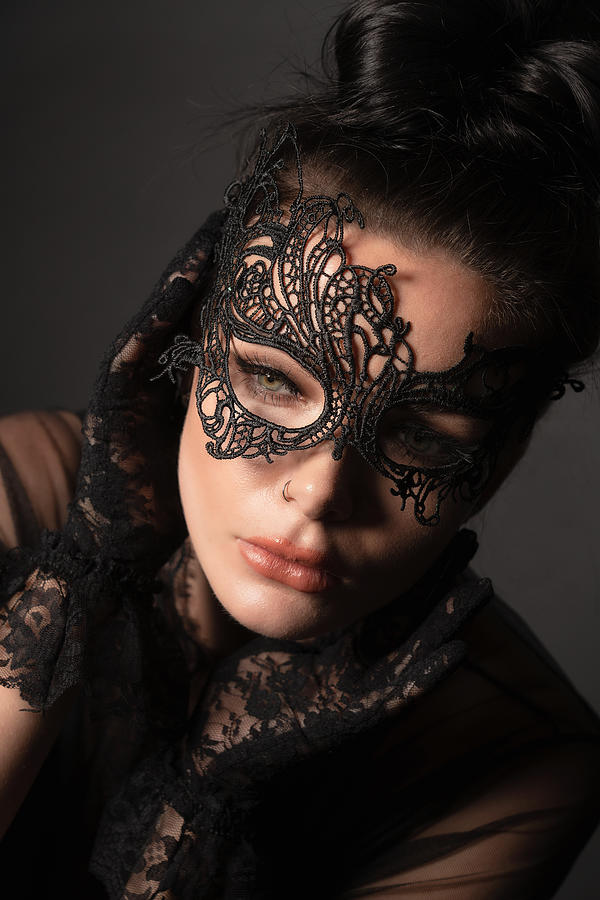 Portrait Photograph - Masked Beauty 2 by Colin Dixon