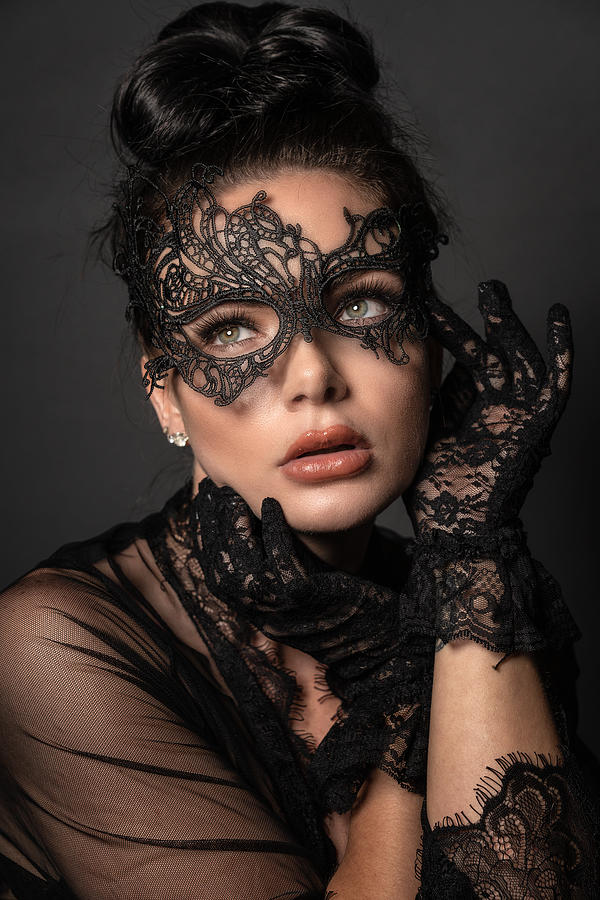 Portrait Photograph - Masked Beauty by Colin Dixon