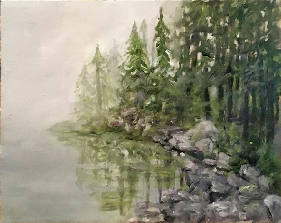 Mason Lake WA Painting by Sandra Nardone