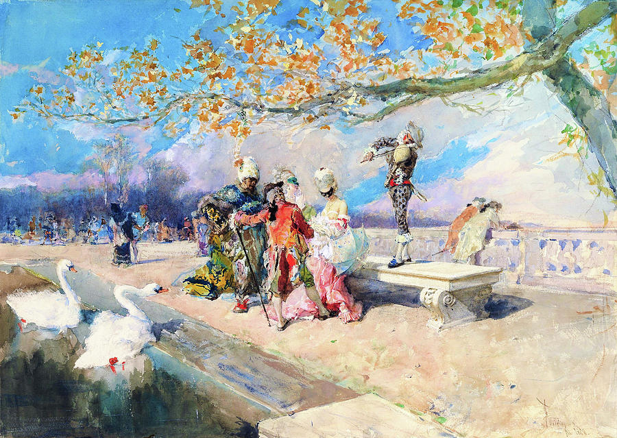 Masquerade Painting - Masquerade - Digital Remastered Edition by Mariano Fortuny Masquerade Painting - Masquerade - Digital Remastered Edition by Mariano Fortuny
