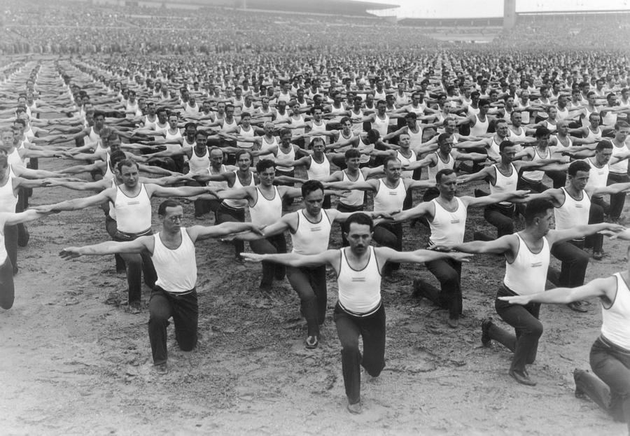 Mass Gymnastics Photograph by Hulton Archive