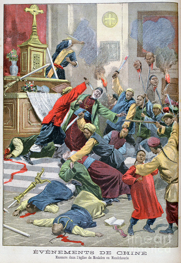 Massacre In The Church Of Moukden Drawing by Print Collector