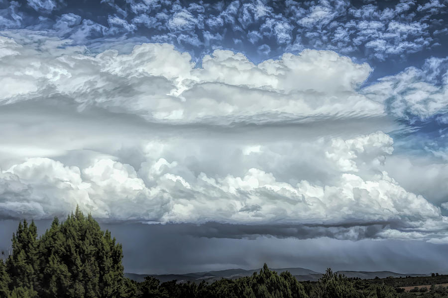 Massive Cloud over Colorado Painterly Photograph by Debra Martz