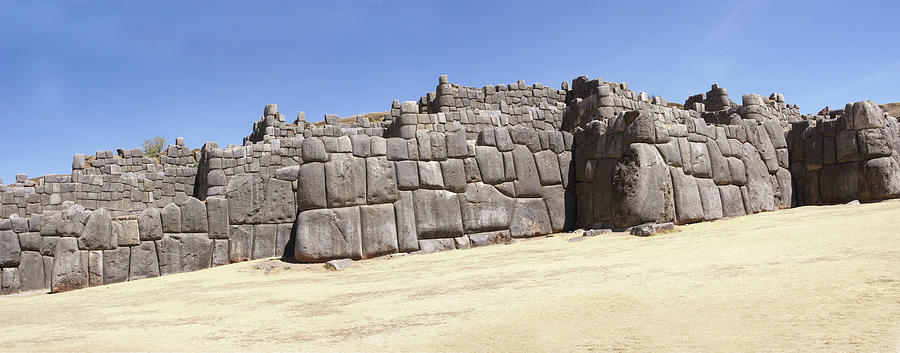 Massive stones in Inca fortress walls Photograph by Steve Estvanik