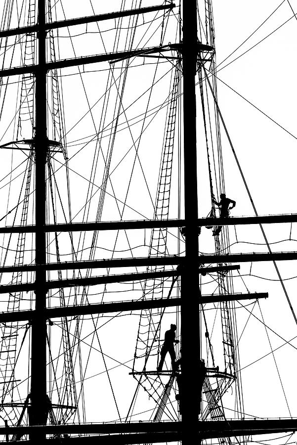 Mast On Tall Ship Digital Art by Helge Bias