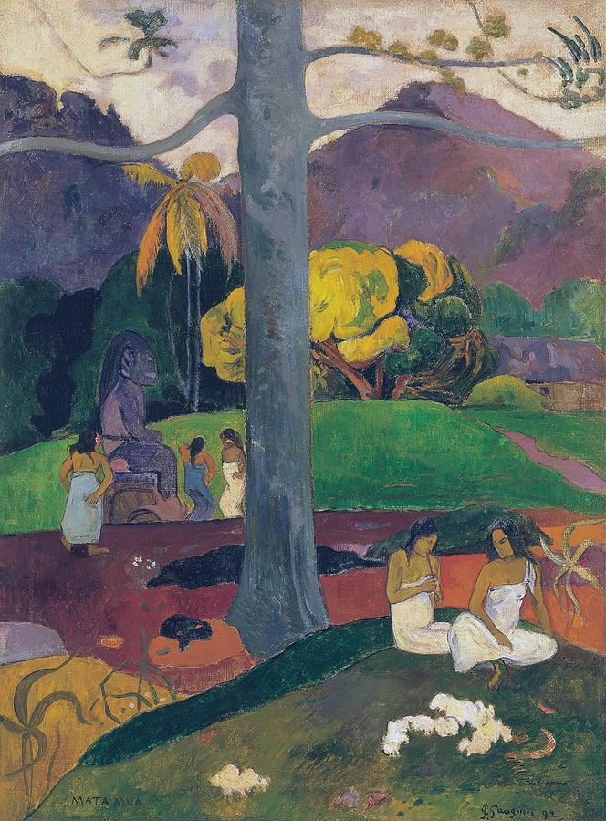 Mata Mua In Olden Times 1892 Painting by Paul Gauguin - Fine Art America