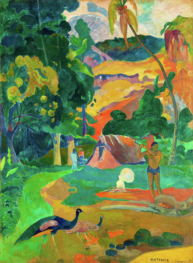 Paul Gauguin Photograph - Matamoe, Death, Landscape With Peacocks - Digital Remastered Edition by Paul Gauguin Paul Gauguin Photograph - Matamoe, Death, Landscape With Peacocks - Digital Remastered Edition by Paul Gauguin