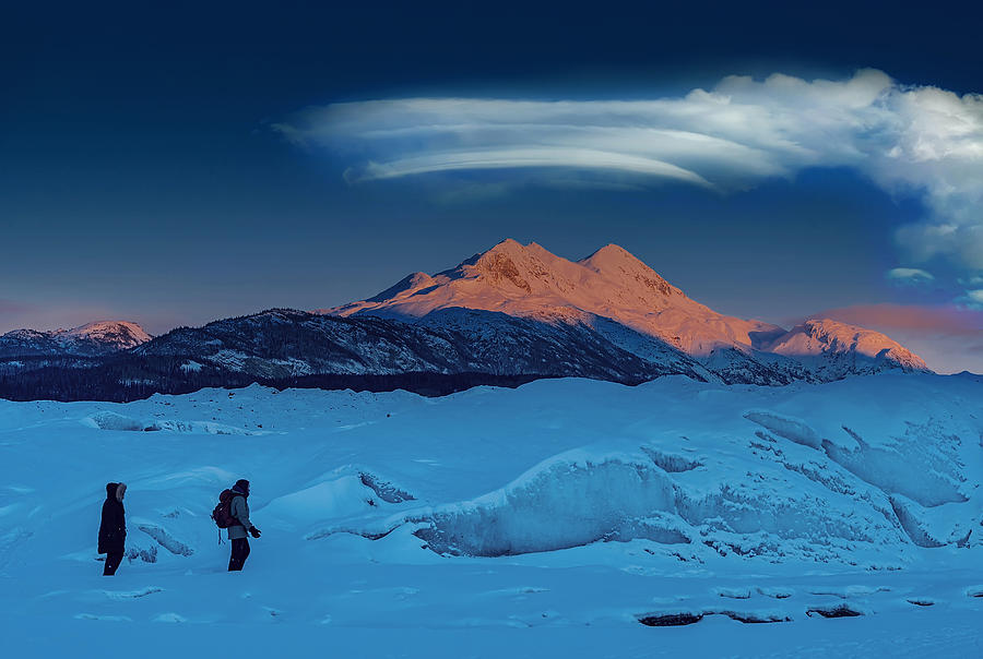 Matanuska Glacier Under Cloud Photograph by Jiahong Zeng