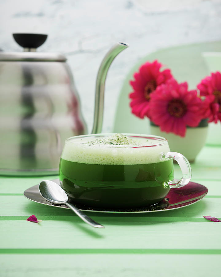 Tea Photograph - Matcha Tea With Soya Milk Foam by Kati Neudert