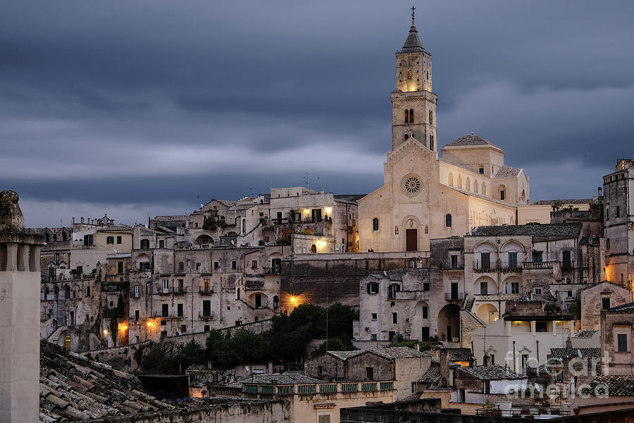 Matera Cathedral Under A Stormy Sky Photograph by Treeffe