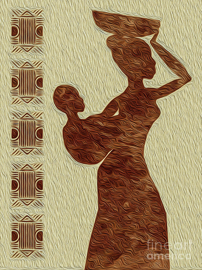 Maternal Grace African Fine Art II Digital Art by Kenneth Montgomery